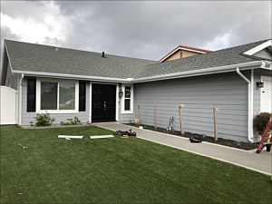 White Fascia Gutter Round Downspouts